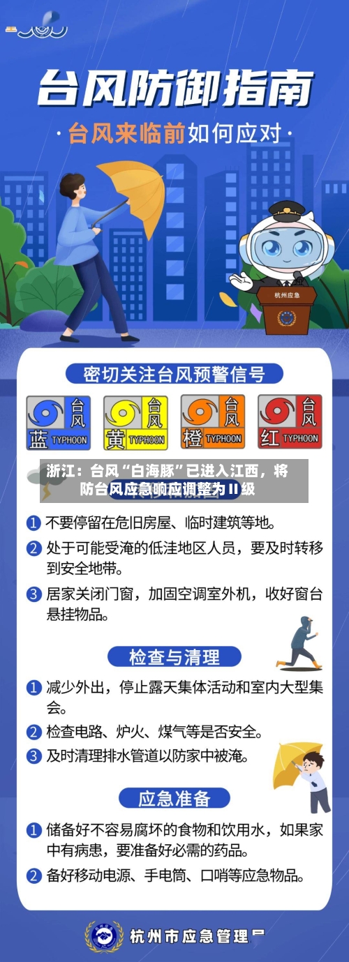浙江：台风“白海豚”已进入江西，将防台风应急响应调整为Ⅱ级-第3张图片