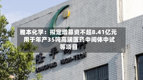 雅本化学：拟定增募资不超8.41亿元 用于年产35吨高端医药中间体中试等项目-第2张图片