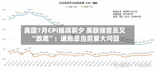 美国7月CPI揭晓前夕 美联储官员又“放鹰”：通胀是当前最大问题-第2张图片