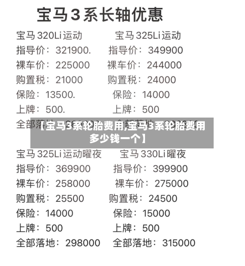 【宝马3系轮胎费用,宝马3系轮胎费用多少钱一个】-第2张图片