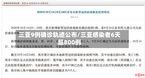 三亚9例确诊轨迹公布/三亚感染者6天超800例-第3张图片
