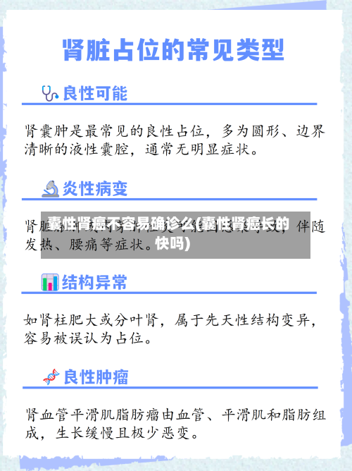 囊性肾癌不容易确诊么(囊性肾癌长的快吗)