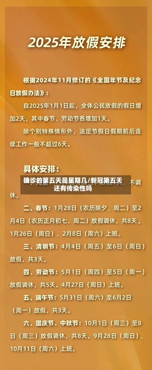 确诊的第五天是星期几/新冠第五天还有传染性吗