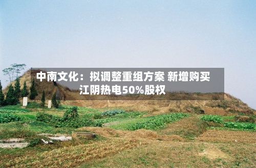中南文化：拟调整重组方案 新增购买江阴热电50%股权-第3张图片