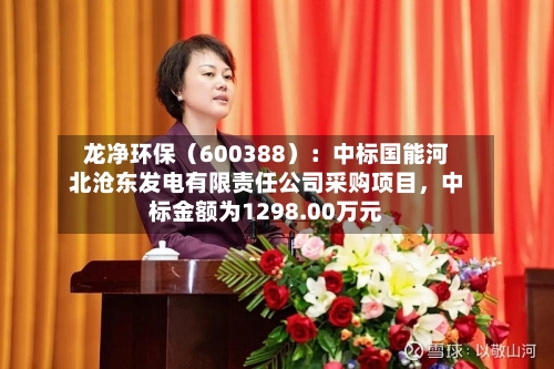 龙净环保（600388）：中标国能河北沧东发电有限责任公司采购项目，中标金额为1298.00万元-第2张图片