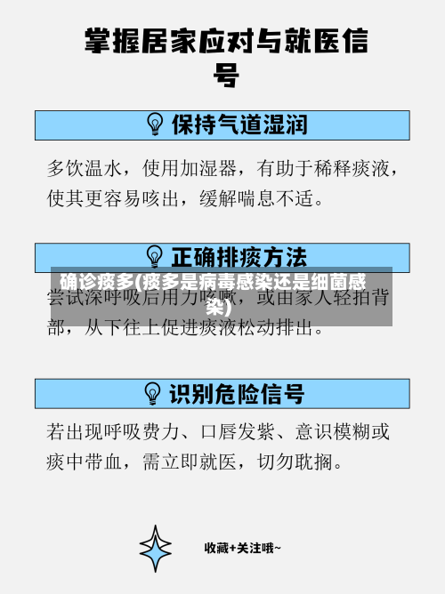 确诊痰多(痰多是病毒感染还是细菌感染)