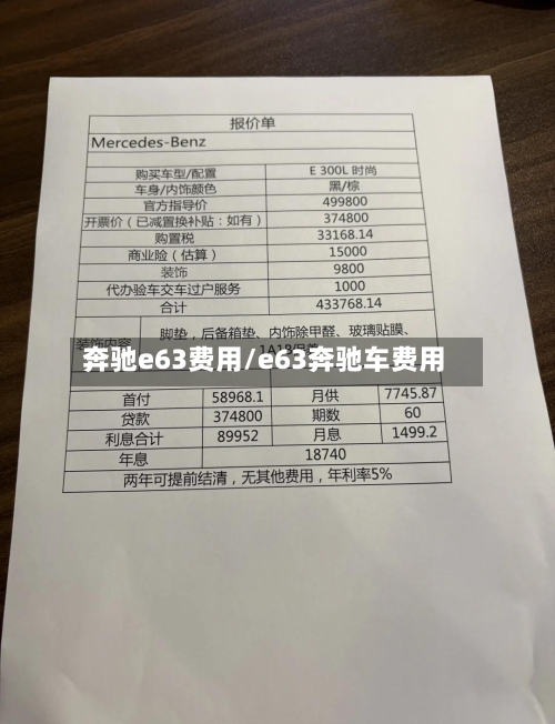 奔驰e63费用/e63奔驰车费用-第2张图片