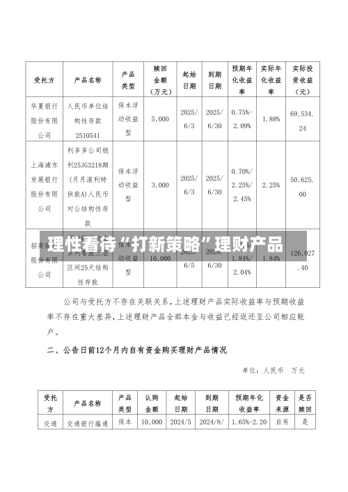 理性看待“打新策略”理财产品