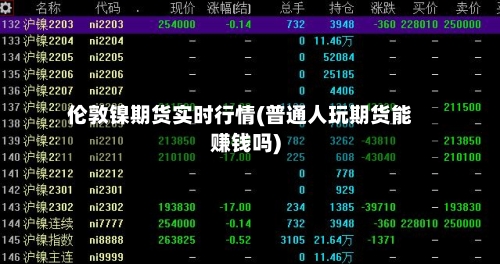 伦敦镍期货实时行情(普通人玩期货能赚钱吗)-第3张图片
