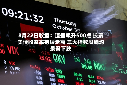 8月22日收盘:道指飙升500点 长端美债收益率持续走高 三大指数周线均录得下跌-第3张图片