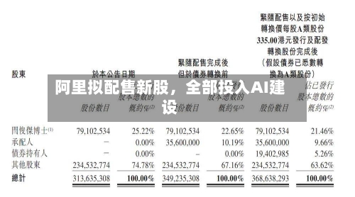 阿里拟配售新股，全部投入AI建设-第2张图片