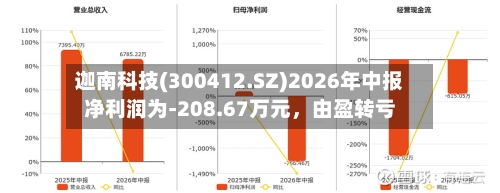 迦南科技(300412.SZ)2026年中报净利润为-208.67万元，由盈转亏-第2张图片