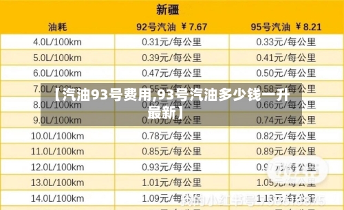 【汽油93号费用,93号汽油多少钱一升最新】-第2张图片