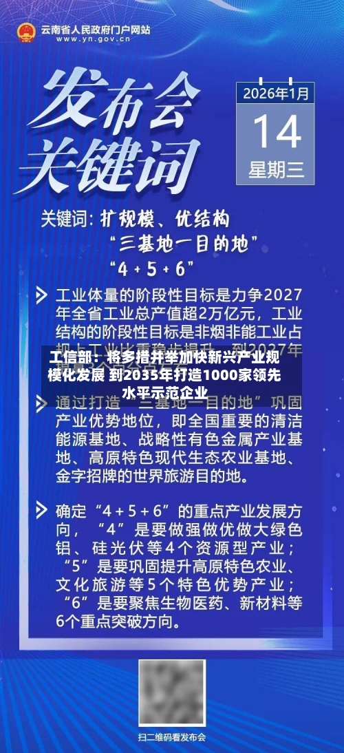 工信部:将多措并举加快新兴产业规模化发展 到2035年打造1000家领先水平示范企业-第2张图片