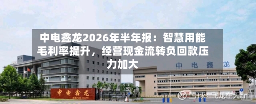 中电鑫龙2026年半年报：智慧用能毛利率提升，经营现金流转负回款压力加大-第2张图片