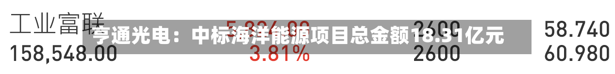 亨通光电：中标海洋能源项目总金额18.31亿元-第2张图片