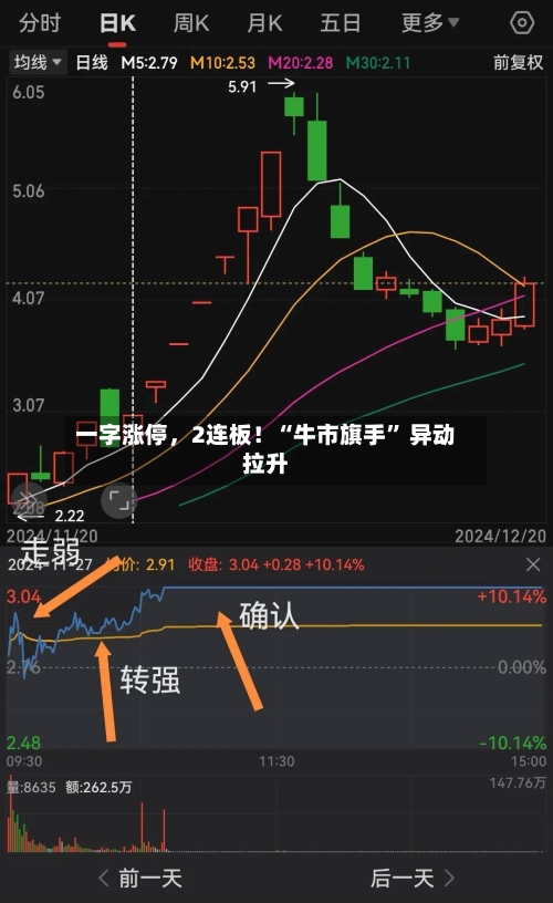 一字涨停，2连板！“牛市旗手” 异动拉升-第2张图片