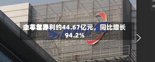 中芯世界上半年净利约44.67亿元	，同比增长94.2%-第2张图片