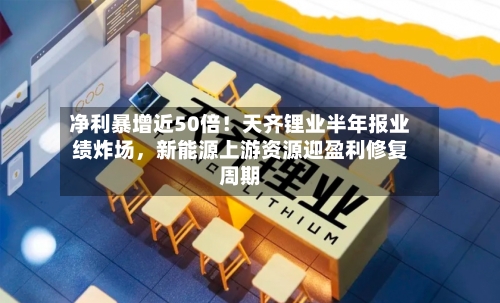 净利暴增近50倍！天齐锂业半年报业绩炸场，新能源上游资源迎盈利修复周期-第3张图片