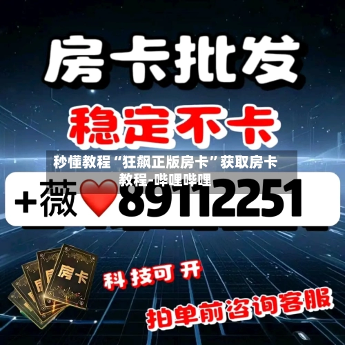 秒懂教程“狂飙正版房卡	”获取房卡教程-哔哩哔哩-第2张图片