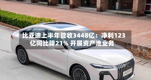 比亚迪上半年营收3448亿：净利123亿同比降21% 开展资产池业务