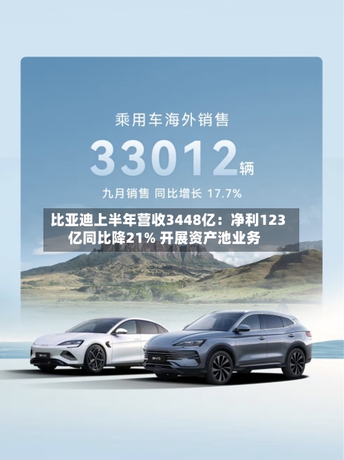 比亚迪上半年营收3448亿:净利123亿同比降21% 开展资产池业务-第2张图片