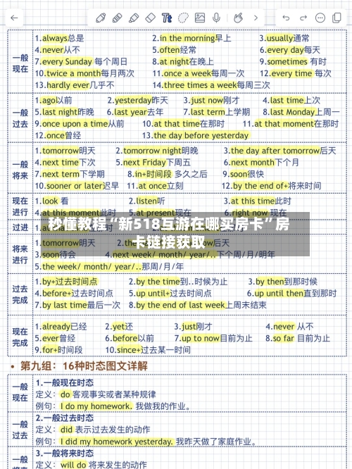 秒懂教程“新518互游在哪买房卡”房卡链接获取