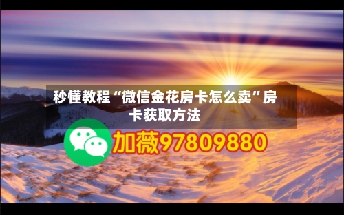秒懂教程“微信金花房卡怎么卖	”房卡获取方法-第2张图片
