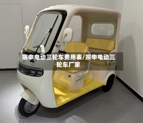 宗申电动三轮车费用表/宗申电动三轮车厂家-第2张图片