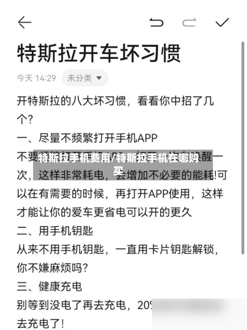 特斯拉手机费用/特斯拉手机在哪购买-第3张图片