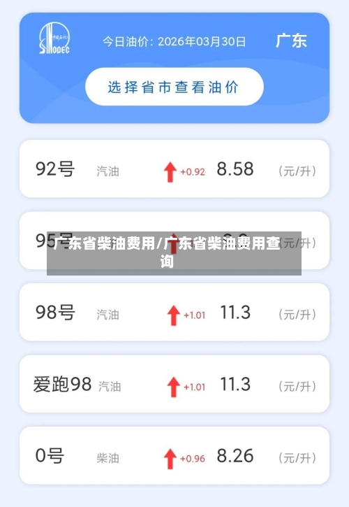 广东省柴油费用/广东省柴油费用查询
