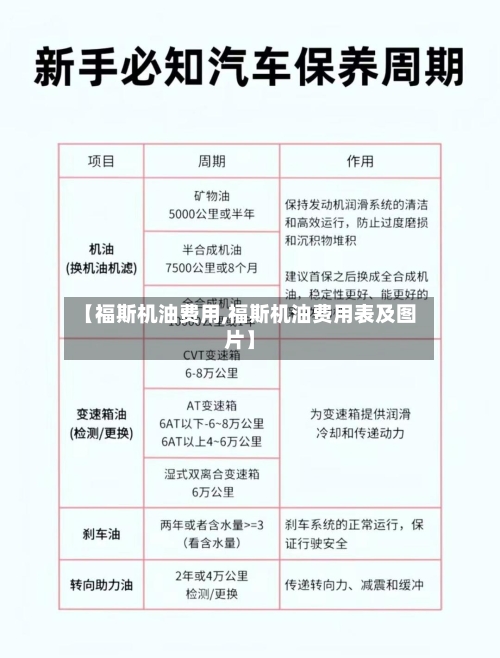 【福斯机油费用,福斯机油费用表及图片】-第2张图片