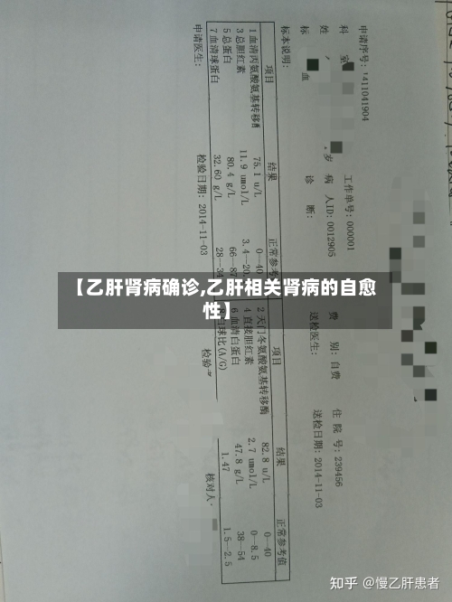 【乙肝肾病确诊,乙肝相关肾病的自愈性】