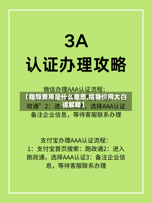 【指导费用是什么意思,指导价用大白话解释】-第2张图片