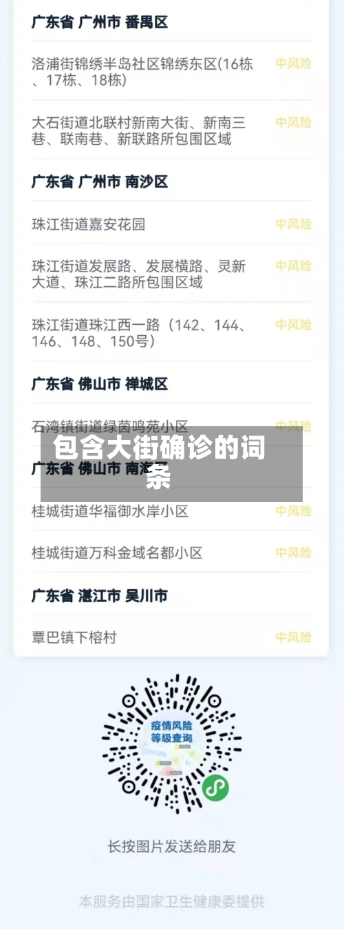 包含大街确诊的词条