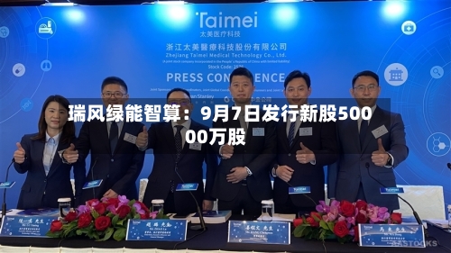 瑞风绿能智算：9月7日发行新股50000万股-第1张图片