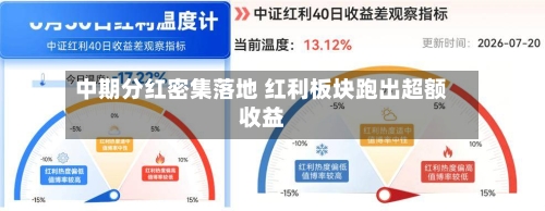 中期分红密集落地 红利板块跑出超额收益