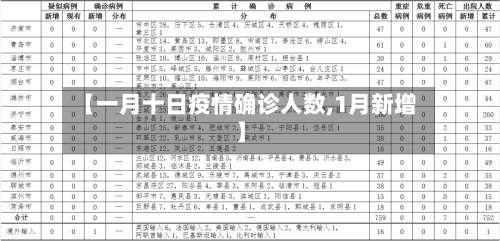 【一月十日疫情确诊人数,1月新增】-第2张图片