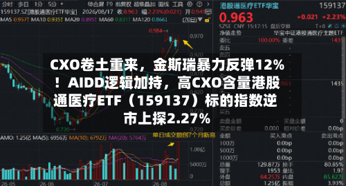 CXO卷土重来，金斯瑞暴力反弹12%！AIDD逻辑加持，高CXO含量港股通医疗ETF（159137）标的指数逆市上探2.27%-第2张图片