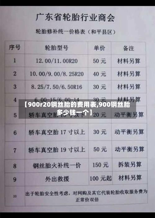 【900r20钢丝胎的费用表,900钢丝胎多少钱一个】-第2张图片