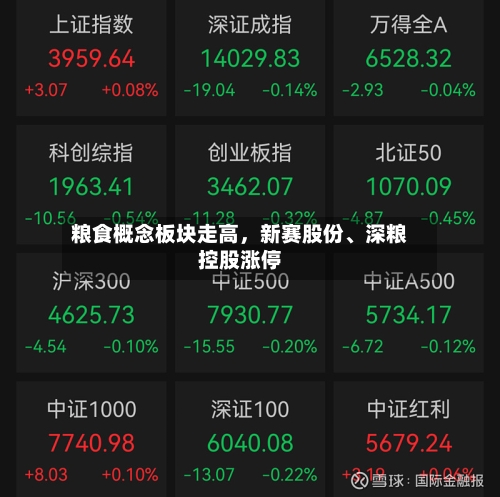 粮食概念板块走高,新赛股份、深粮控股涨停