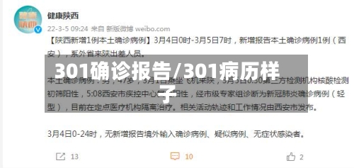 301确诊报告/301病历样子-第3张图片