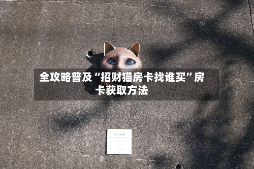 全攻略普及“招财猫房卡找谁买	”房卡获取方法-第2张图片