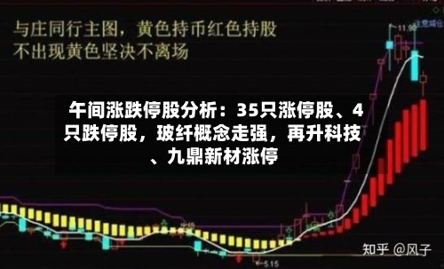 午间涨跌停股分析：35只涨停股	、4只跌停股	，玻纤概念走强，再升科技、九鼎新材涨停-第3张图片