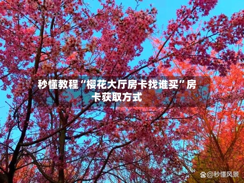 秒懂教程“樱花大厅房卡找谁买”房卡获取方式-第2张图片