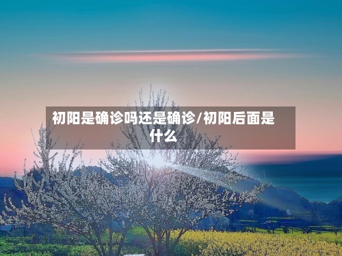 初阳是确诊吗还是确诊/初阳后面是什么