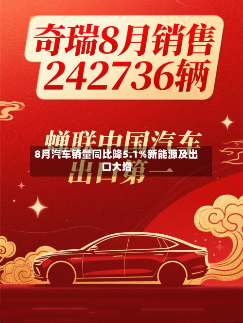 8月汽车销量同比降5.1%新能源及出口大增-第1张图片