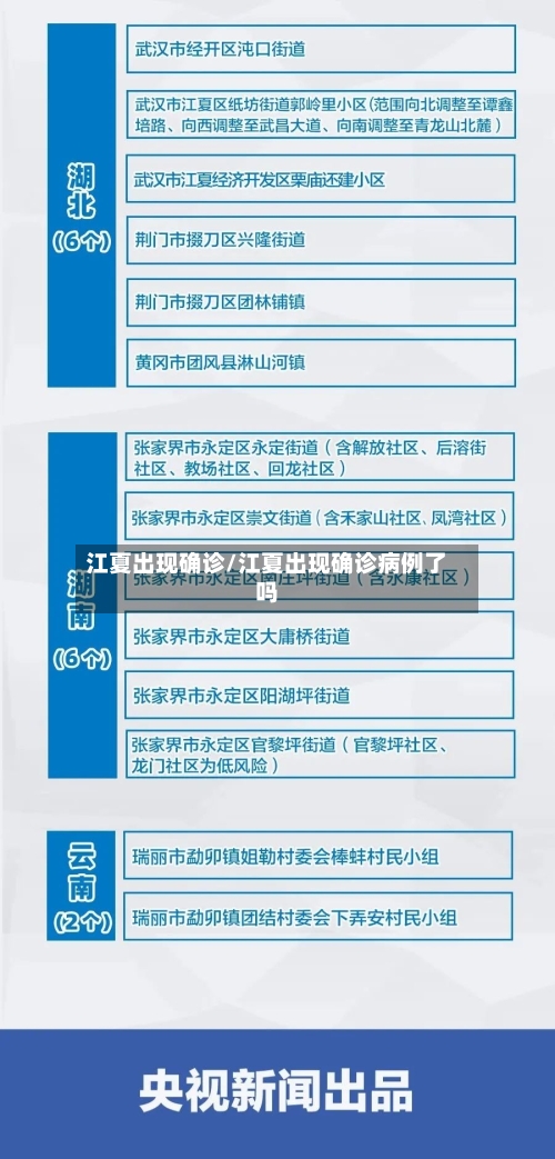 江夏出现确诊/江夏出现确诊病例了吗-第3张图片