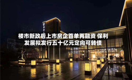 楼市新政后上市房企首单再融资 保利发展拟发行五十亿元定向可转债-第2张图片