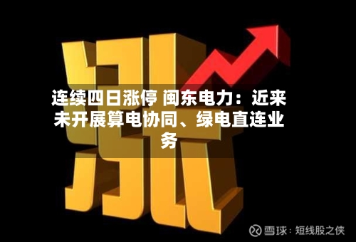 连续四日涨停 闽东电力：近来未开展算电协同	、绿电直连业务-第2张图片